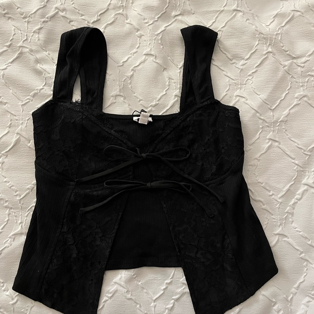 Garage Black Lace Tank Top